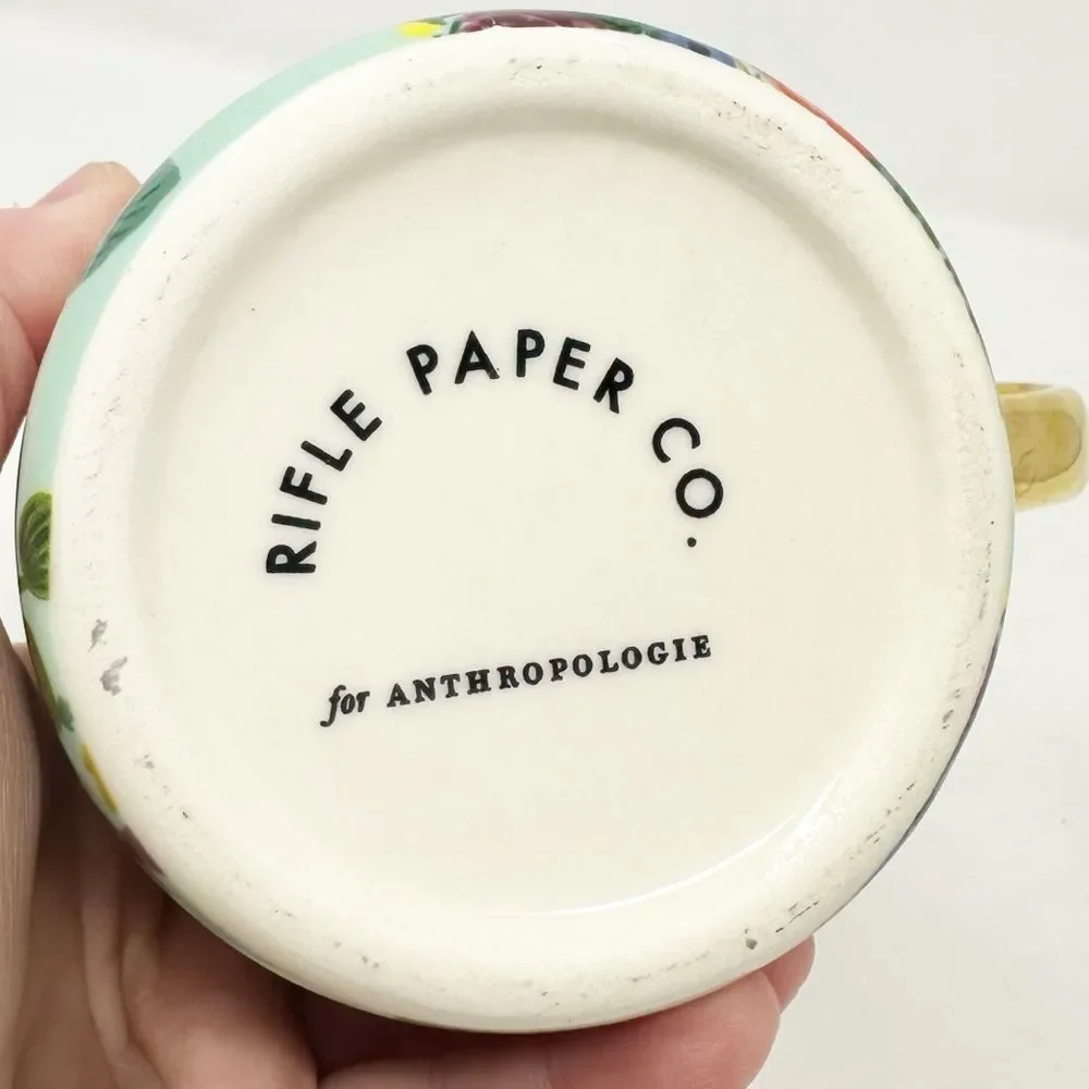 ANTHROPOLOGIE x‎ RIFLE PAPER CO MONOGRAM C FLORAL MUG